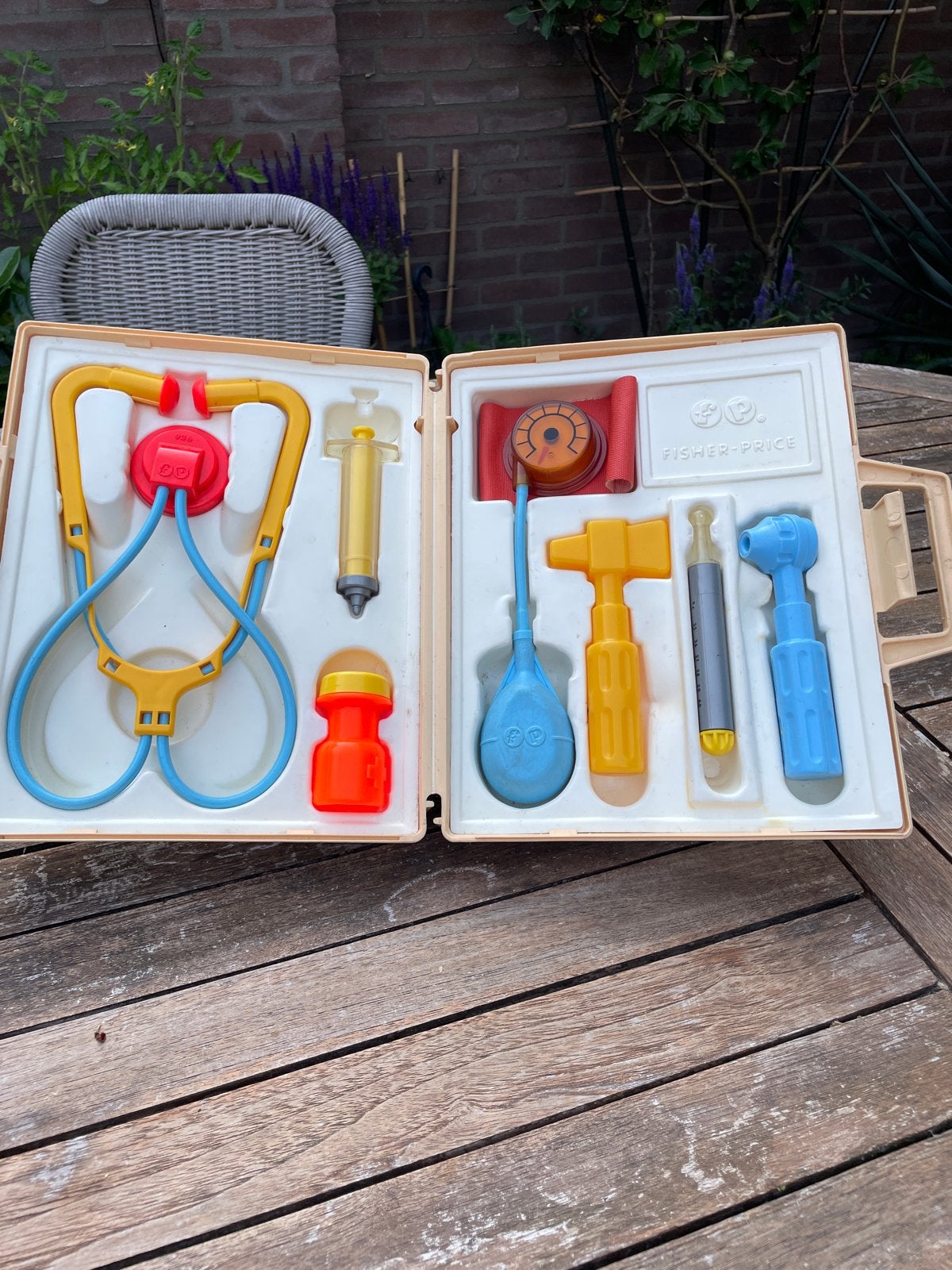 Nostalgisch Fisher-Price doktersetje - Compleet en Goede Sta, Ophalen, Zo goed als nieuw, Speelset
