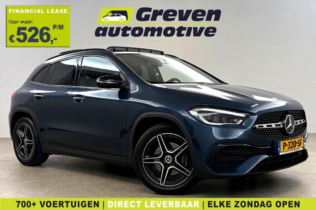 Mercedes-Benz GLA 180 AMG | Pano | Sfeer | Virtual | Multibe, Auto's, Gebruikt, Euro 6, 4 cilinders, Blauw
