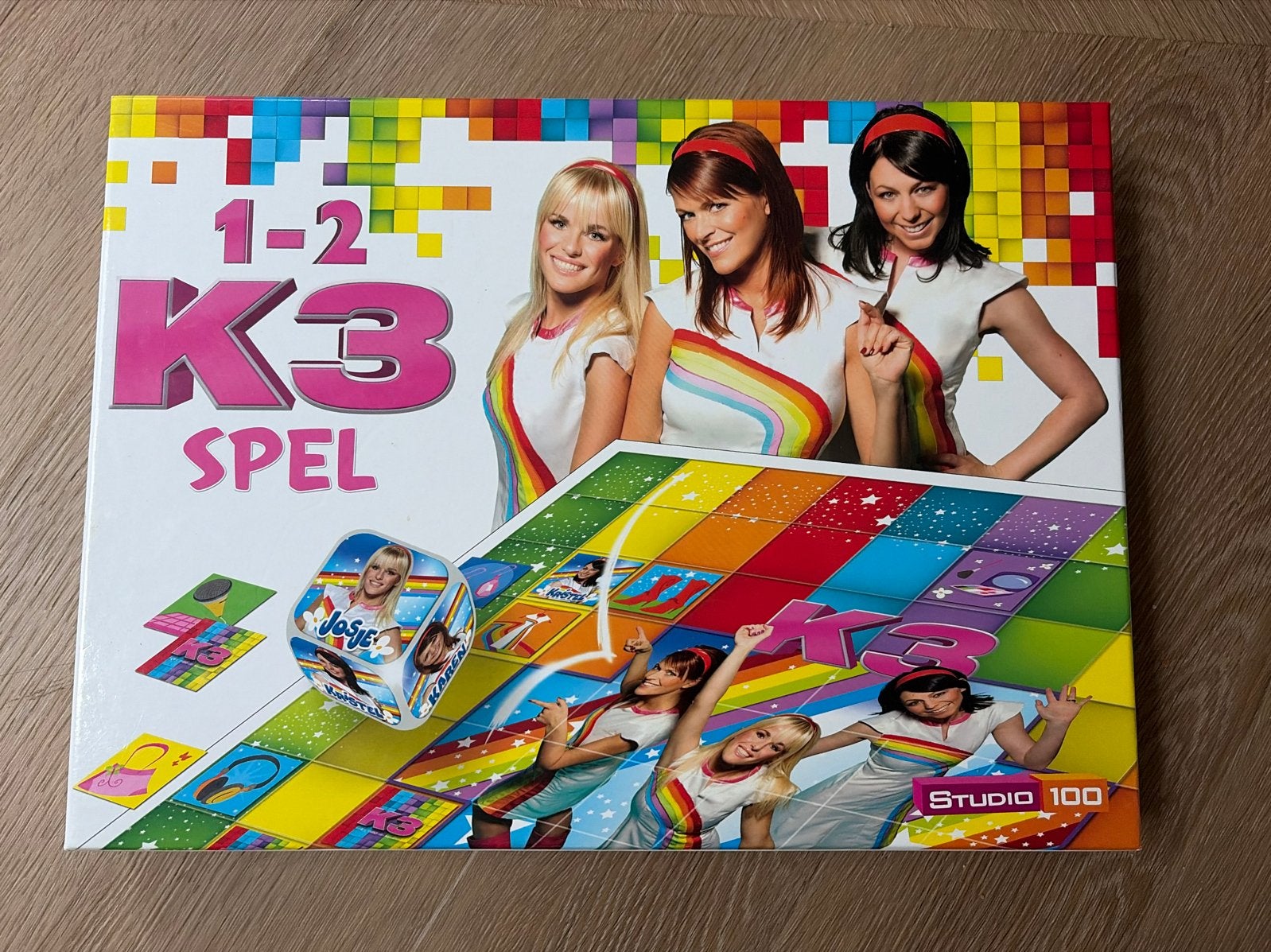 K3 1-2-3 Spel - Leuk bordspel voor kinderen, Drie of vier spelers, Ophalen of Verzenden, Zo goed als nieuw