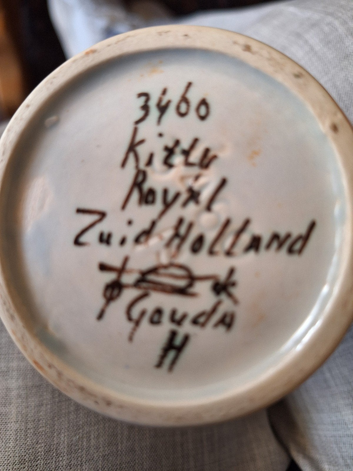Vintage Gouda Keramiek Mandje - Bloemmotief, Ophalen of Verzenden