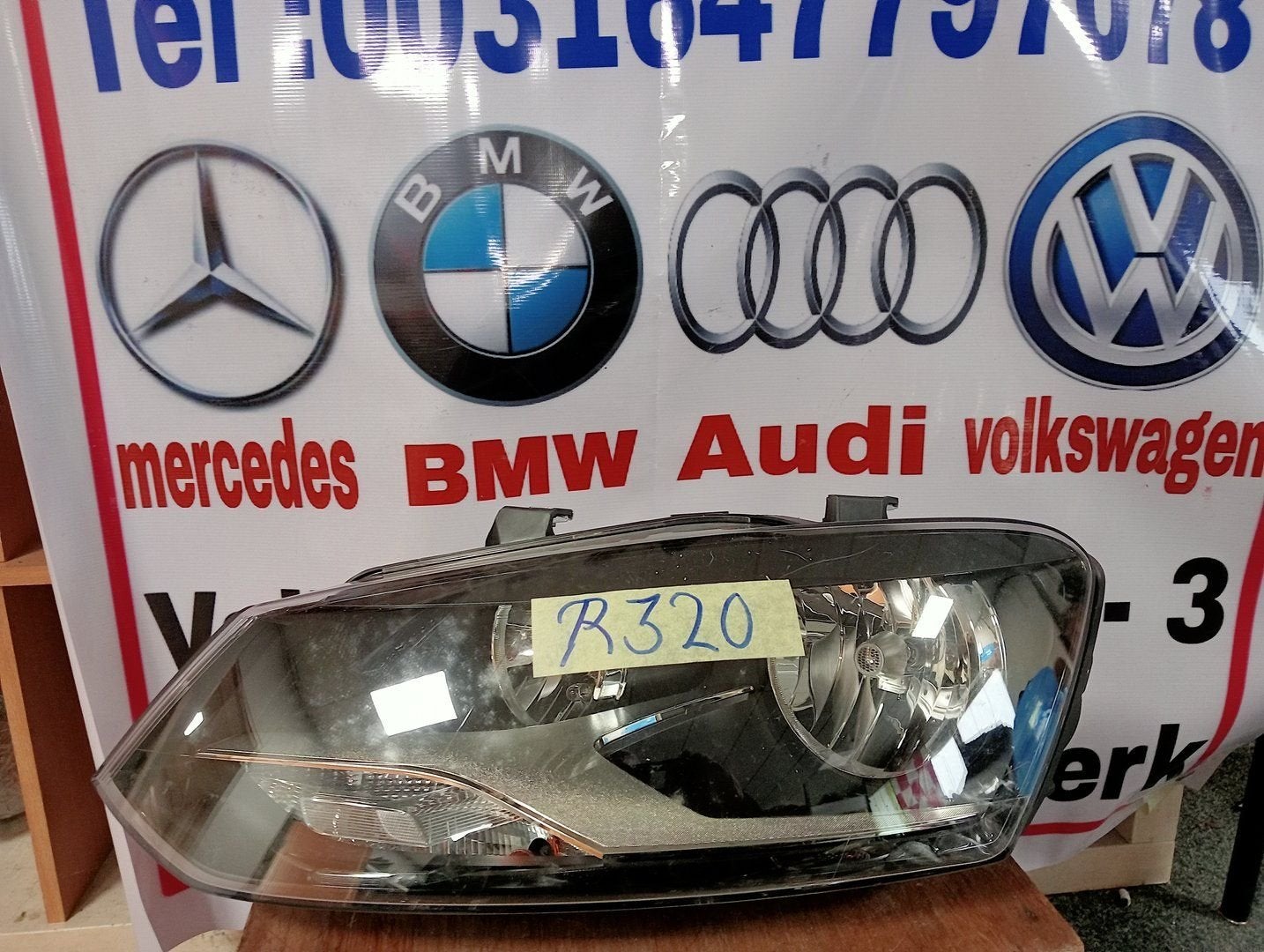 VW Polo 6R H7 Halogeen Koplamp Links 6R1941007F, Gebruikt, -, Volkswagen, -