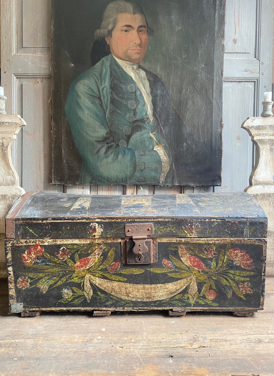 18e eeuws antiek Franse bruidskist., Ophalen of Verzenden