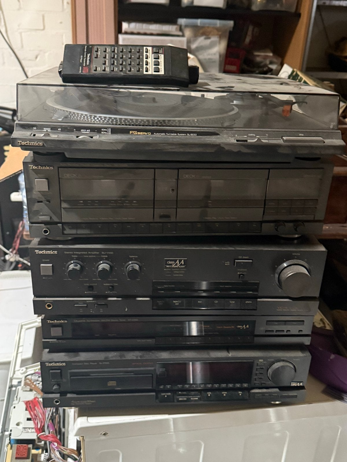 Technics Hifi Set: Platenspeler, Cassettedeck, CD-speler, Gebruikt, Cassettedeck, Losse componenten, Ophalen