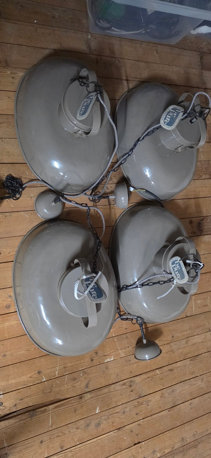 4x Be Pure Pure Hanglampen - Industrieel Design, Gebruikt, 50 tot 75 cm, Ophalen of Verzenden, Metaal