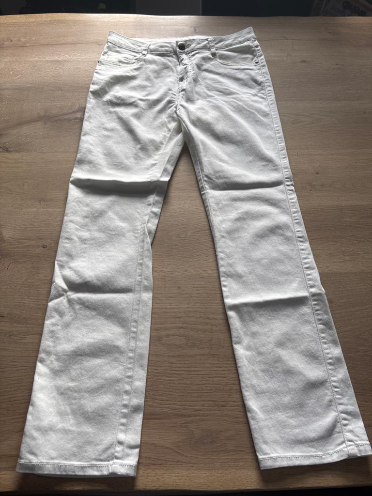 Witte spijkerbroek maat 40 - Miss Etam, Maat 38/40 (M), Wit, Ophalen of Verzenden, Zo goed als nieuw