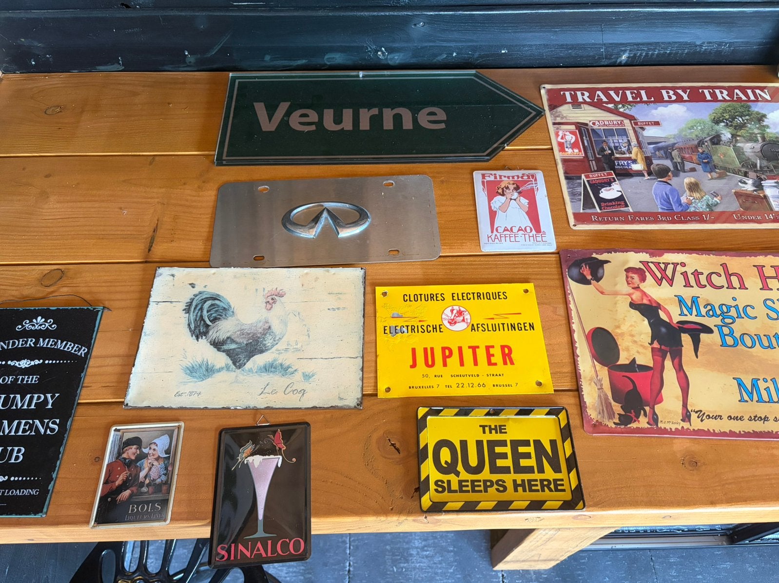 Verzameling mancaveborden, Tekstbord, Ophalen of Verzenden, Zo goed als nieuw, Metaal