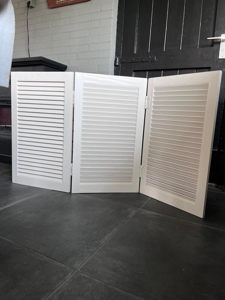 Witte houten sier shutters, Ophalen, Gebruikt