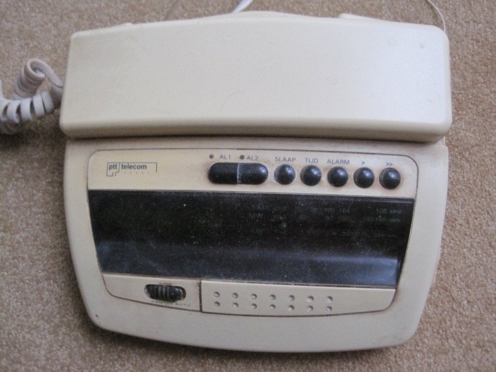 Wekker Radio+Telefoon Primafoon, Ophalen of Verzenden, Gebruikt, Analoog