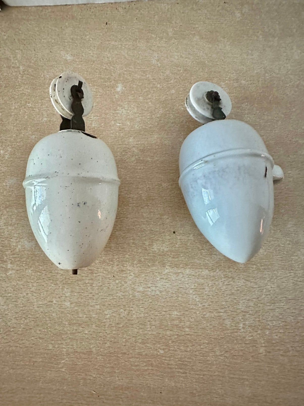 2 porseleinen katrol gewichten, Ophalen of Verzenden
