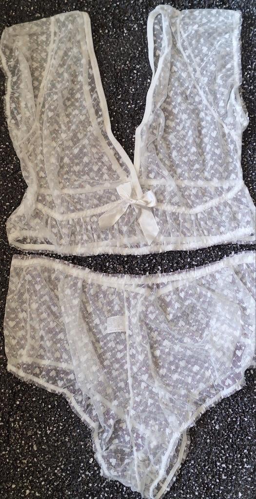 Nieuw extreem GROTE sexy wit setje maat 3xXL, Verzenden, Wit