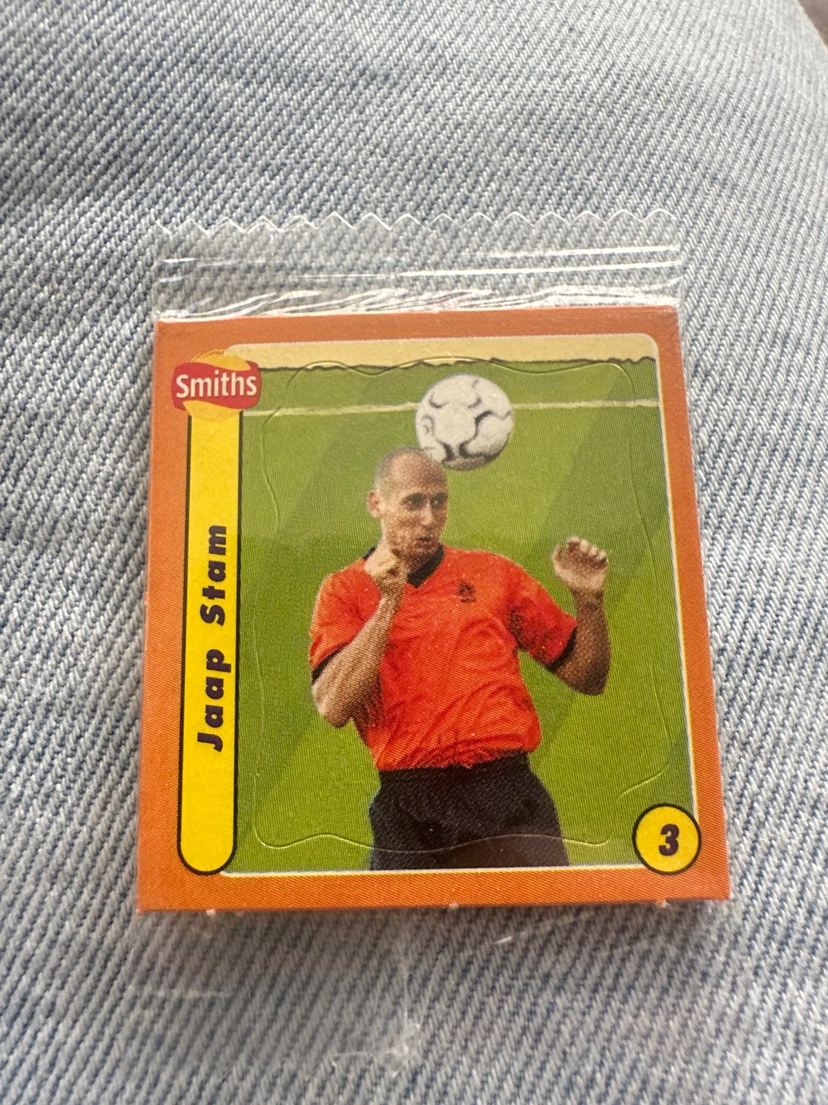Smiths Jaap Stam Voetbalplaatje - Nummer 3, Ophalen of Verzenden, Zo goed als nieuw, Overige sporten, Spelerskaart