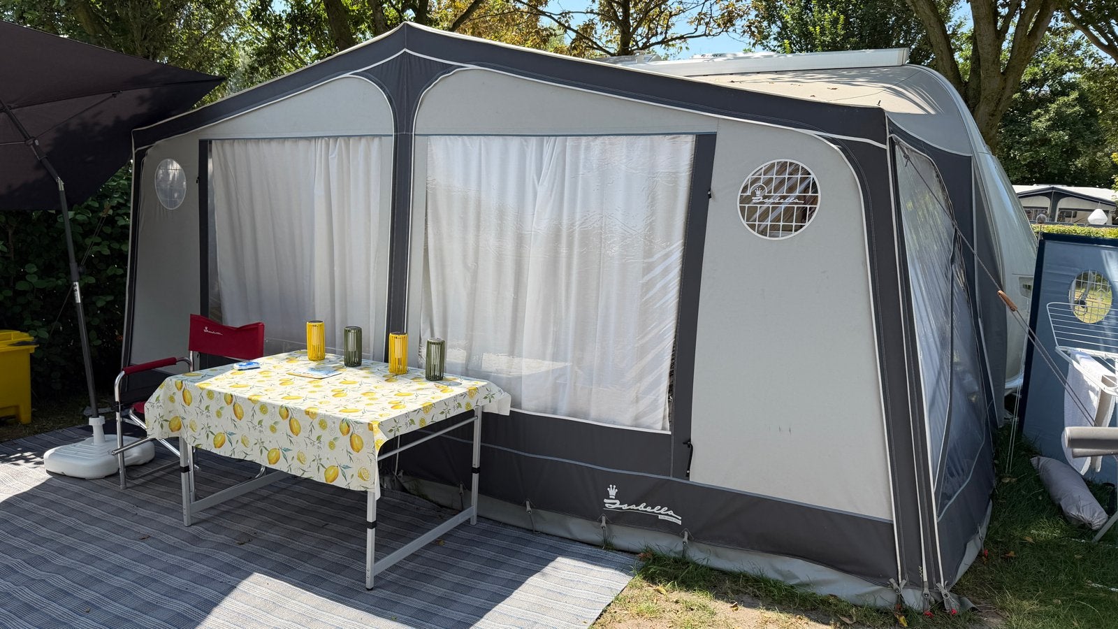 Isabella Sunshine Plus G16 met front en Carbon stokken, Caravans en Kamperen, Voortenten en Luifels, Ophalen, Zo goed als nieuw