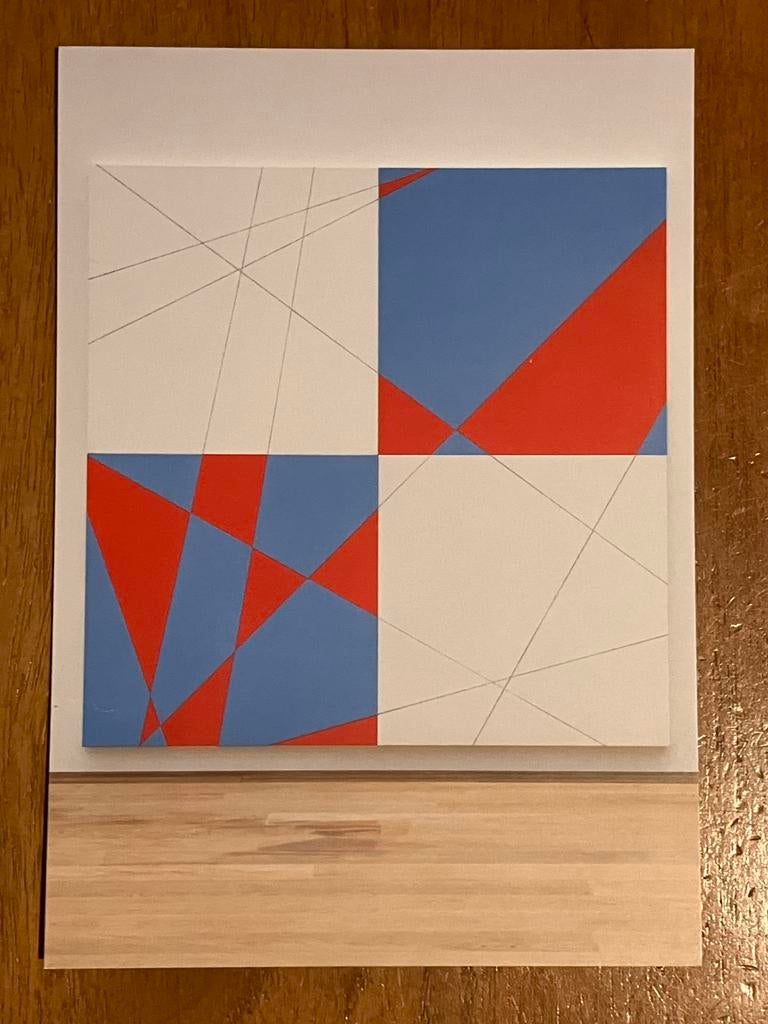 François Morellet - 10 random hybrid lines, Verzamelen, Ansichtkaarten | Themakaarten, Ongelopen, 1980 tot heden, Overige thema's