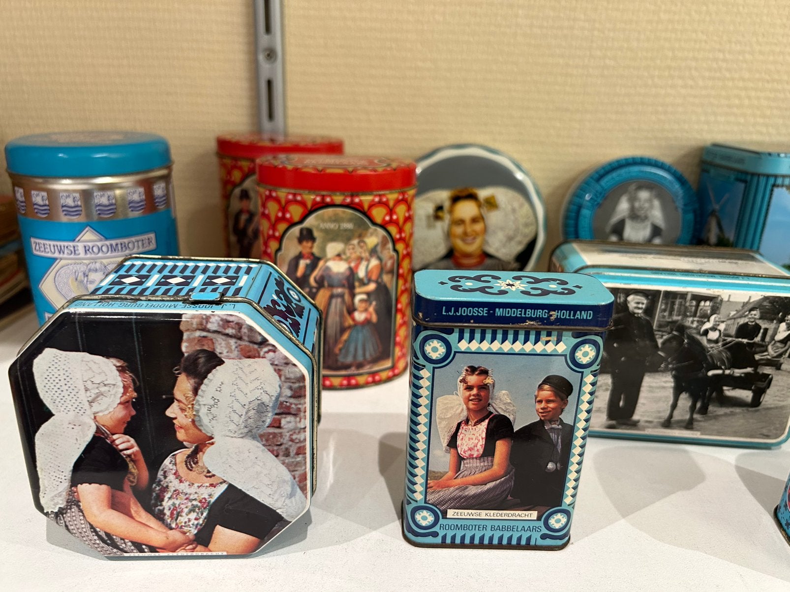 Zeeuwse roomboter babbelaars blikjes vintage, Ophalen of Verzenden, Gebruikt, Overige