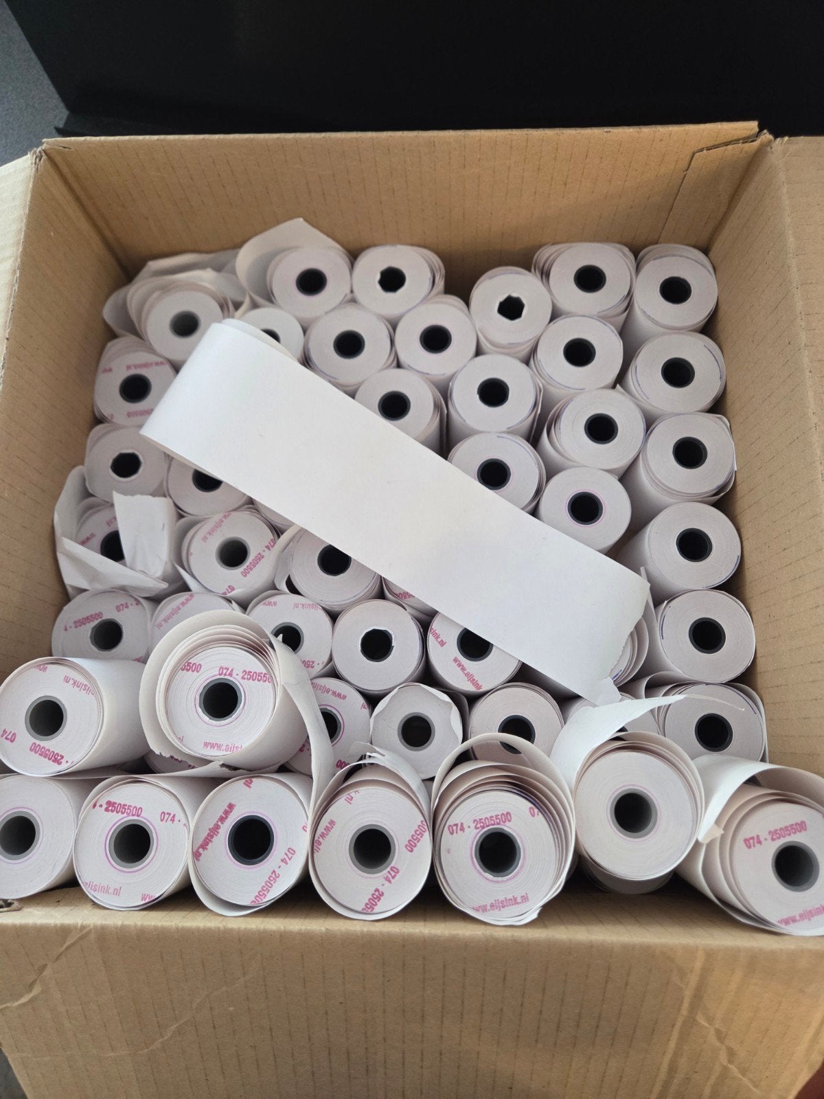 61x thermorollen voor pinapparaat of kassa 58x35x12mm, Info@schietecat.nl, Nieuw, Ophalen of Verzenden, Korte Boschstraat