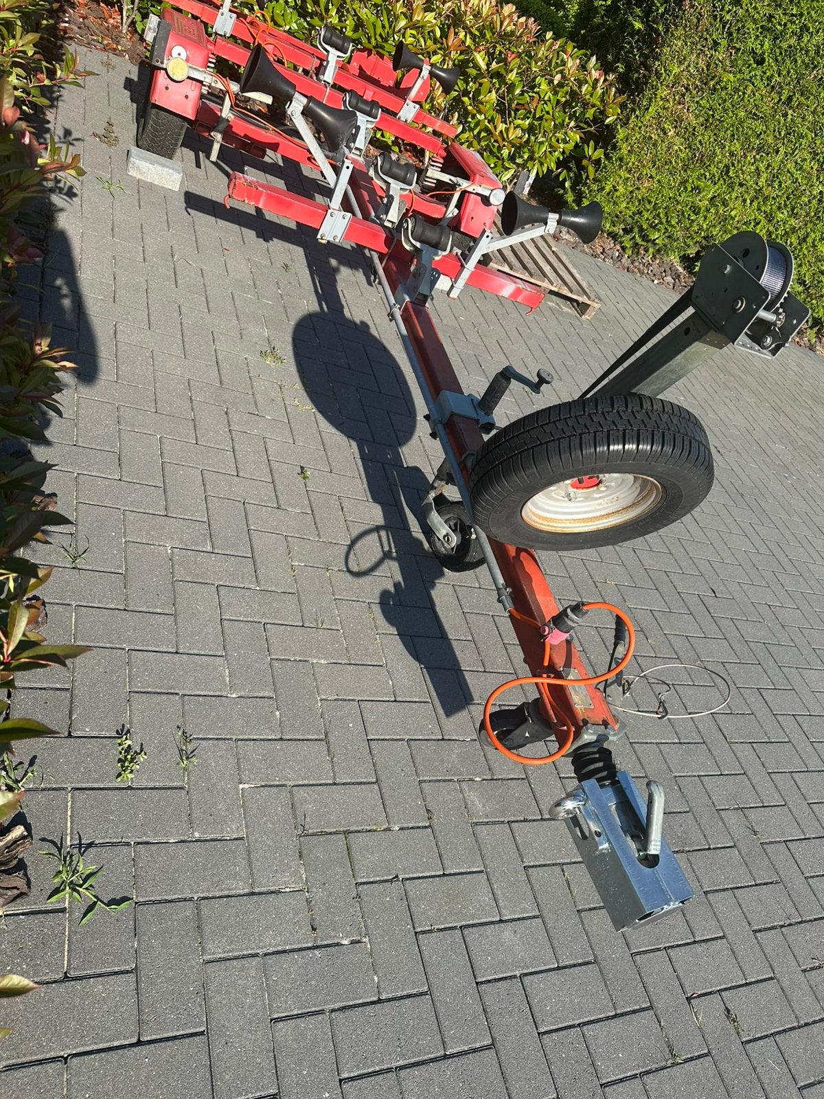 Boot trailer, Watersport en Boten, Vis- en Consoleboten, Ophalen, Gebruikt, Polyester, Buitenboordmotor