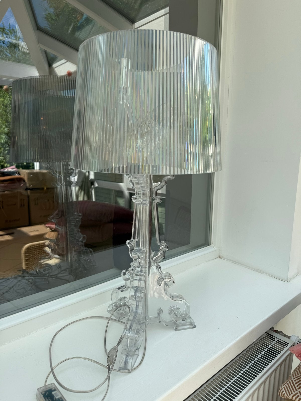 Kartell Bourgie Tafellamp - Transparant Design Lamp, Huis en Inrichting, Ophalen, Gebruikt, E14 (klein), Schemerlamp