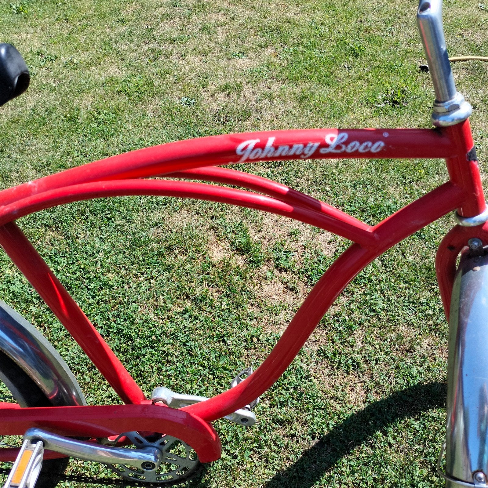 rode Johnny loco cruiser, Fietsen en Brommers, Ophalen, Terugtraprem, Gebruikt, Staal