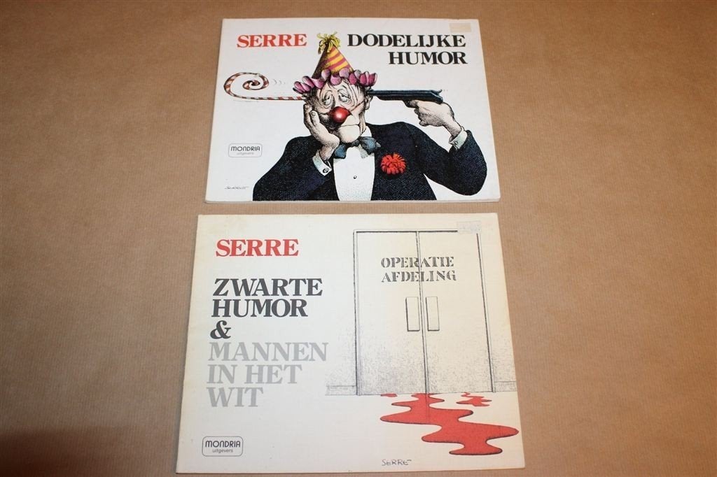 Serre — Dodelijke Humor + Zwarte Humor & Mannen in het Wit, Eén stripboek, Ophalen of Verzenden, Gelezen