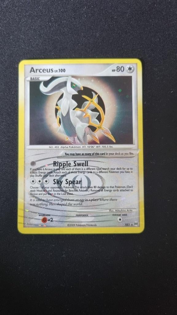 Arceus Lv.100 (AR AR5), 2009, Ophalen of Verzenden, Zo goed als nieuw, Losse kaart, Foil