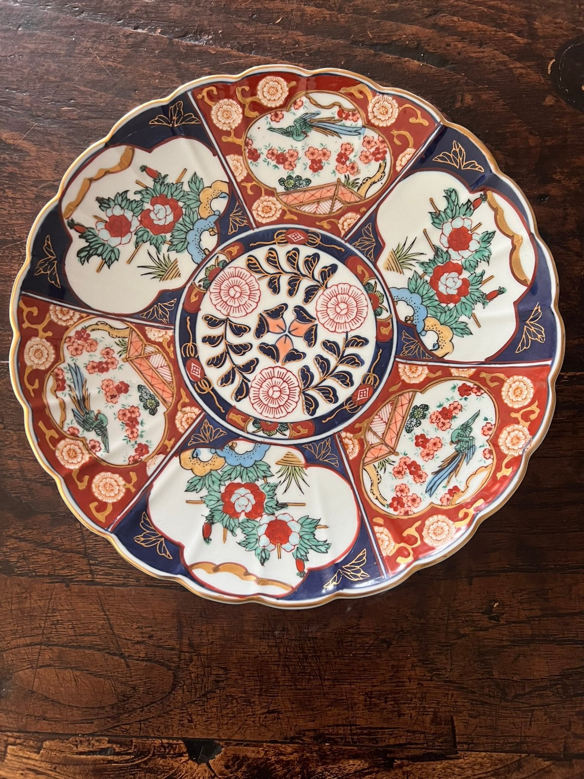 Gold Imari Wandbord Sierbord 31 cm, Ophalen of Verzenden