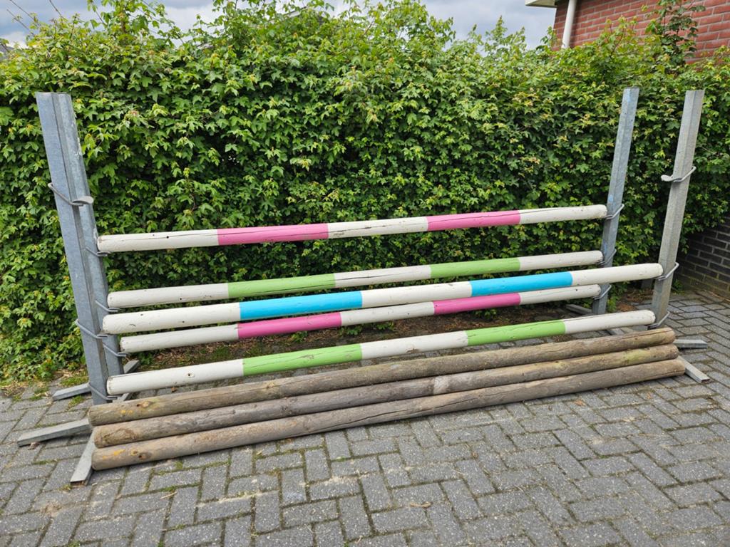 Hindernismateriaal, staanders, balken, Dieren en Toebehoren, Paarden en Pony's | Overige Paardenspullen, Ophalen, Gebruikt, Springen