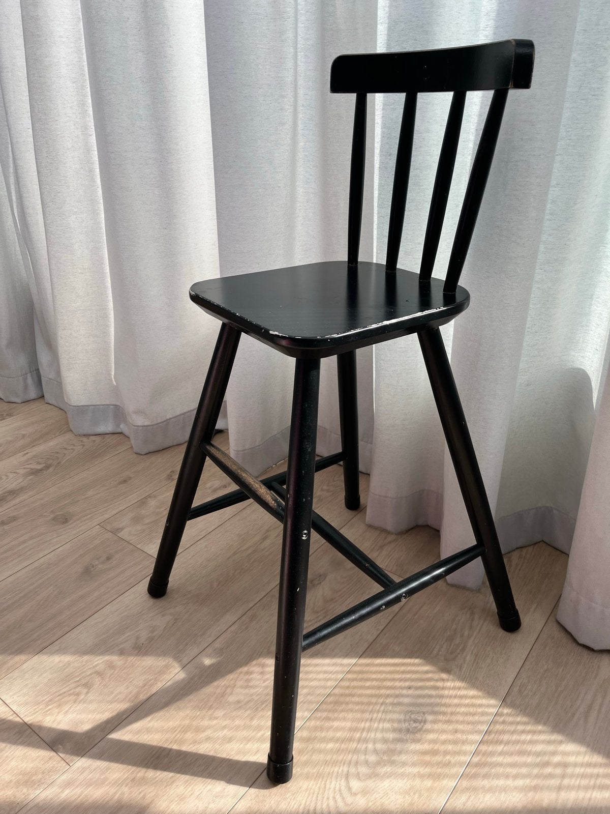 Ikea AGAM - hoge stoel, Huis en Inrichting, Gebruikt, Zwart, Ophalen of Verzenden, Eén