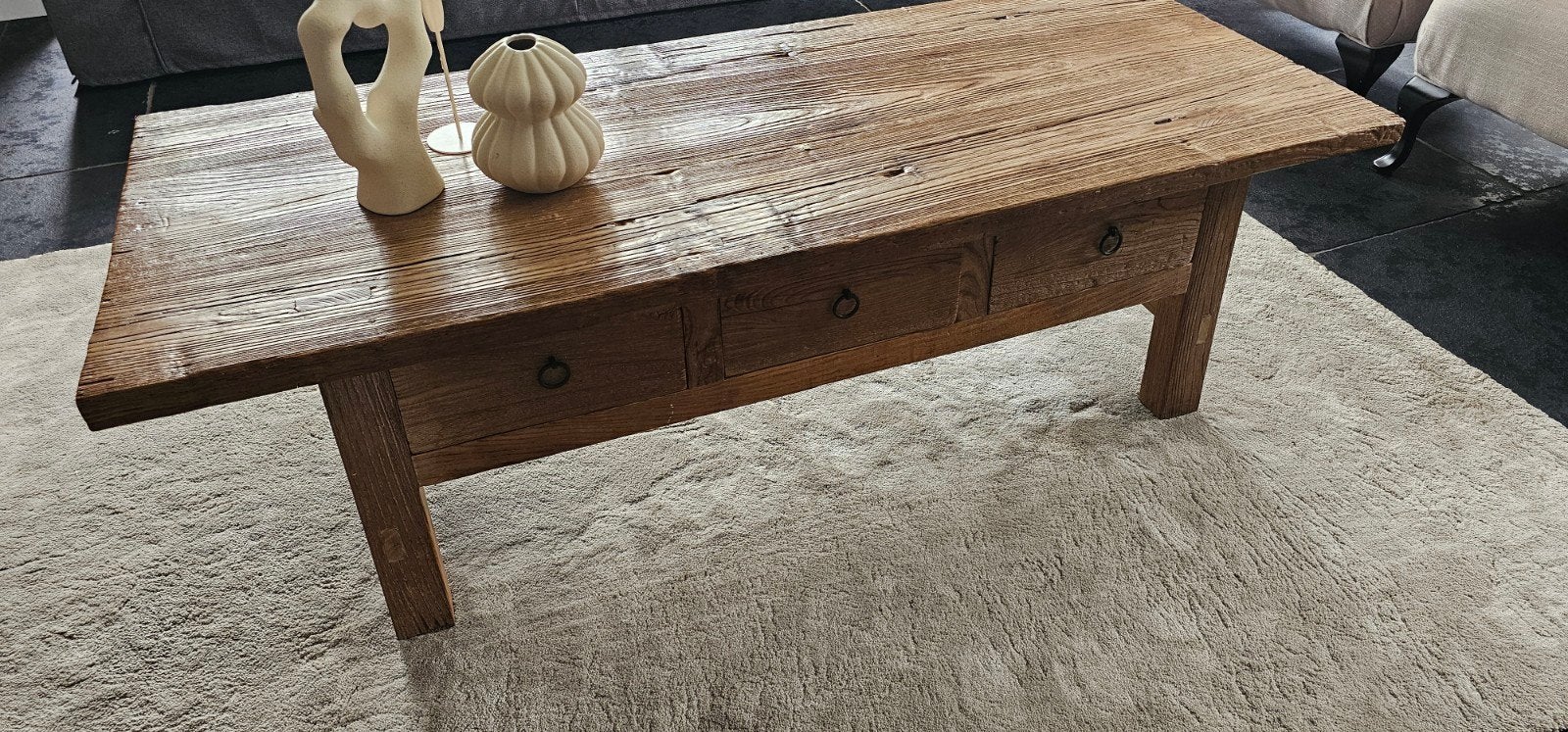 Salontafel met 3 lades, Huis en Inrichting, Tafels | Salontafels, Ophalen, 100 tot 150 cm, 50 tot 100 cm, Minder dan 50 cm