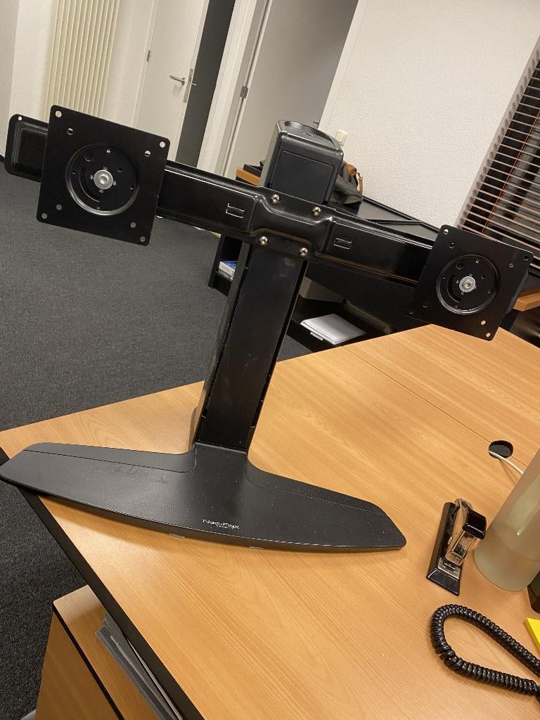 Ergotron Neo-Flex Dual Monitor Arm, Ophalen of Verzenden, Zo goed als nieuw, Ergotron, In hoogte verstelbaar