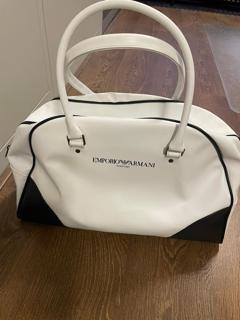 Emporio Armani vitage sporttas, Ophalen of Verzenden, Zo goed als nieuw, Zwart, Handtas