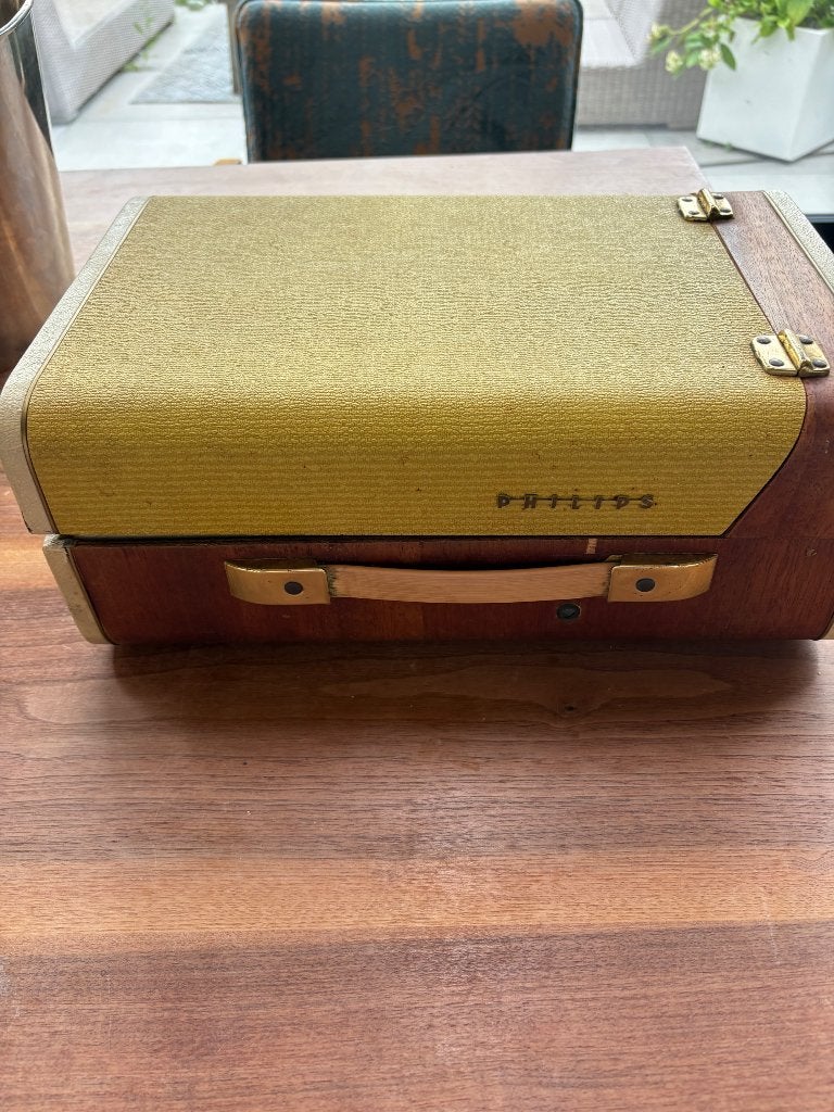 Vintage Philips platenspeler - maakt contact, draait niet, Antiek en Kunst, Ophalen