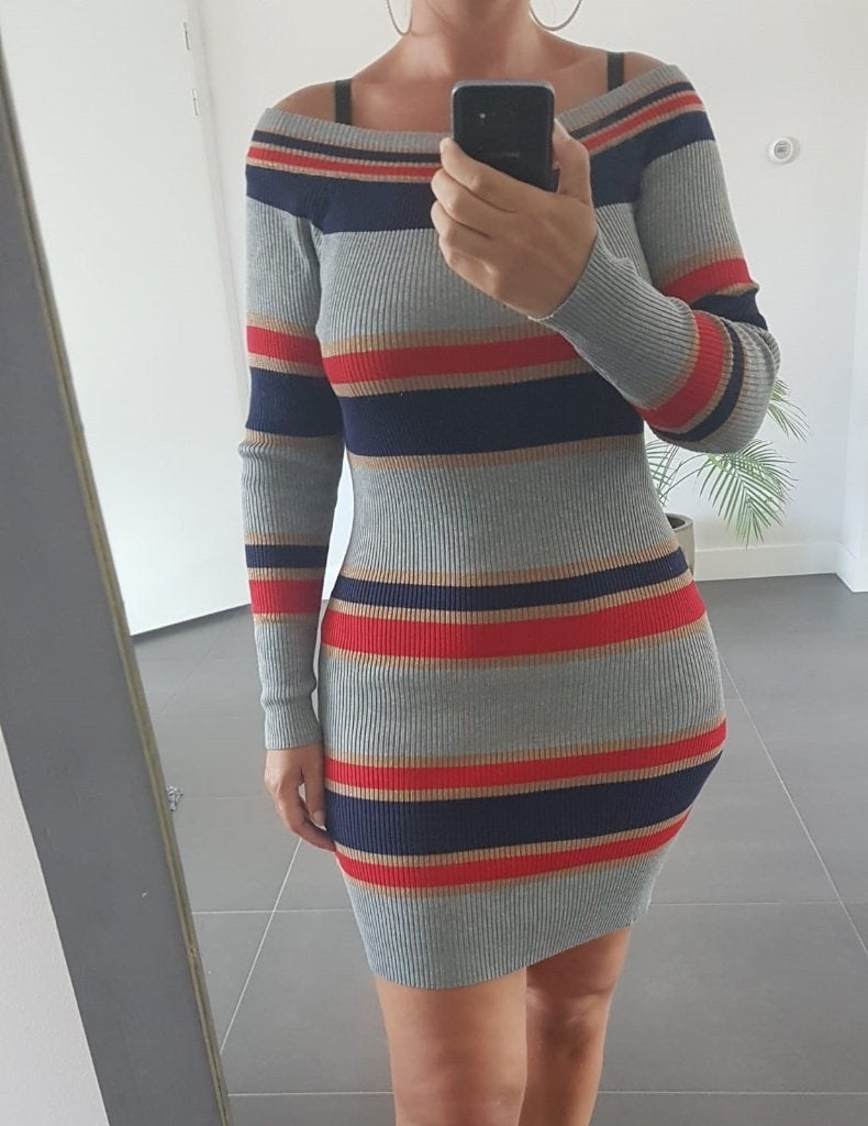 Jurk Lola Liza Grijs One Size Ongedragen, Kleding | Dames, Maat 38/40 (M), Verzenden, Nieuw, Grijs
