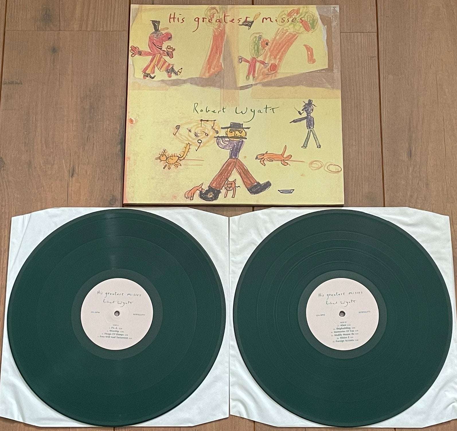 Robert Wyatt - His Greatest Misses 2lp / Ltd green vinyl, NM, Gatefold hoes, Ophalen of Verzenden, Zo goed als nieuw, 12 inch