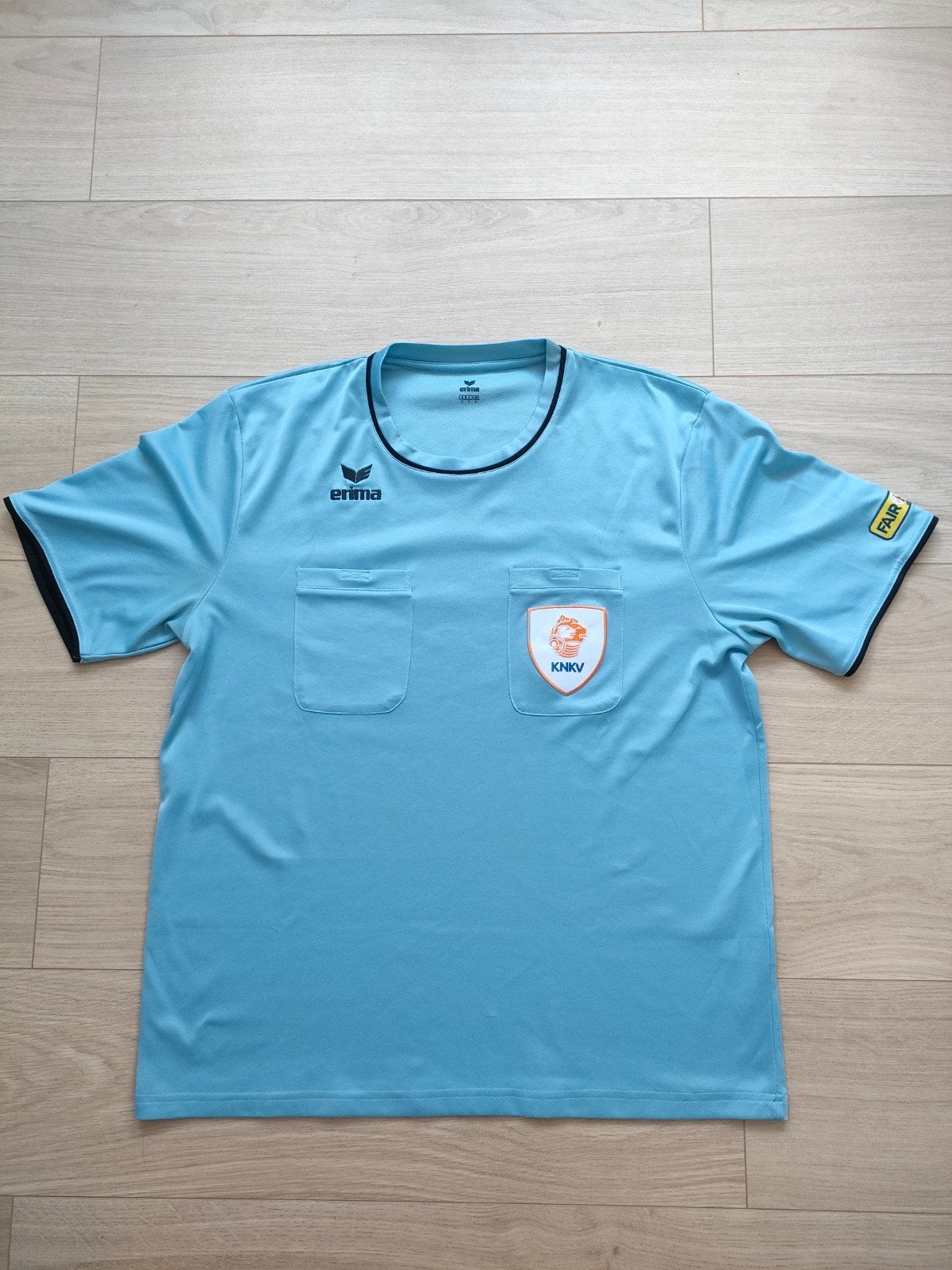 Erima scheidsrechter shirt blauw, Ophalen of Verzenden, Zo goed als nieuw, Blauw