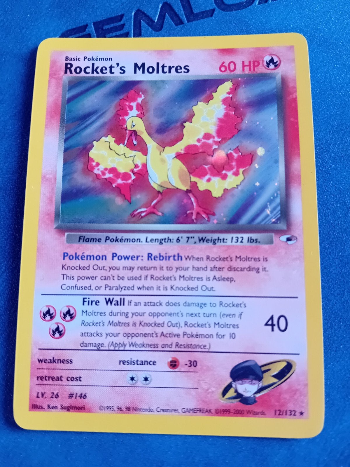 Rocket's Moltres, Hobby en Vrije tijd, Verzamelkaartspellen | Pokémon, Ophalen, Zo goed als nieuw, Losse kaart
