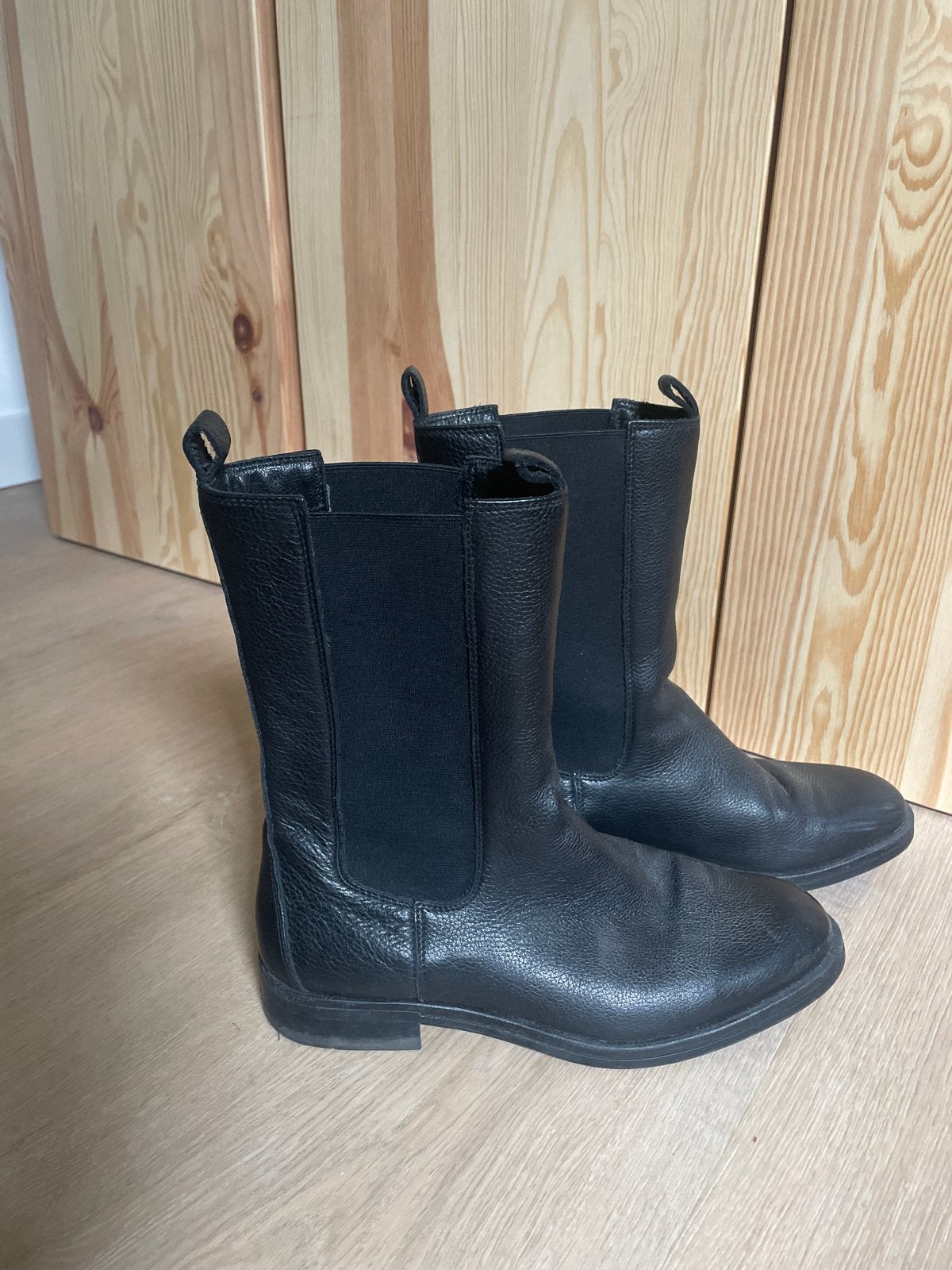 Zwarte leren laarzen van Gioia, maat 40, Kleding | Dames, Schoenen, Zo goed als nieuw, Lage of Enkellaarzen, Zwart, Ophalen of Verzenden