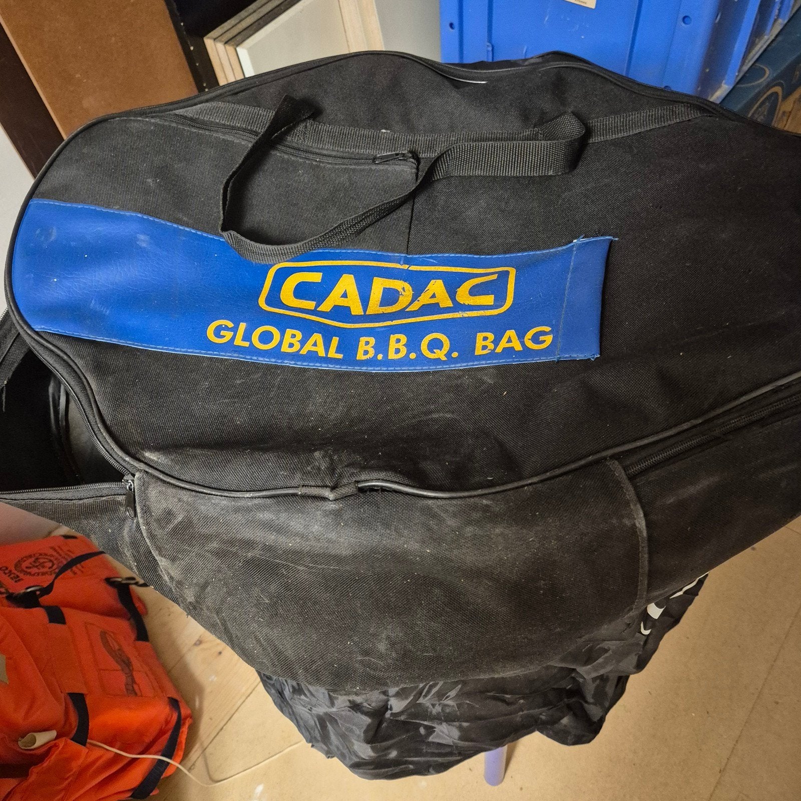 Cadac gas BBQ met schotel, panopzetstuk, hoes en tas, Ophalen, Gebruikt, Cadac