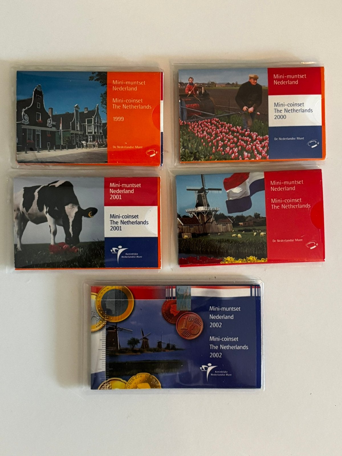 Mini muntset 2002 SCHAARS ook 1998 tm 2001, Postzegels en Munten, Ophalen of Verzenden, Koningin Beatrix, Overige waardes, Setje