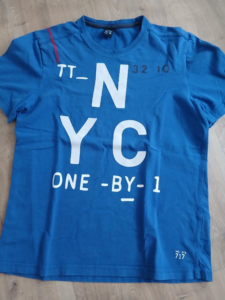 Blauw tshirt 717 maat 158/164 Sevenoneseven, Ophalen of Verzenden, Jongen, Shirt of Longsleeve