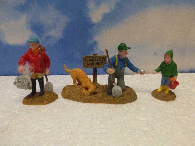 lemax Winter Clamming kerstdorp poppetjes figurines beeldjes, Ophalen of Verzenden, Zo goed als nieuw