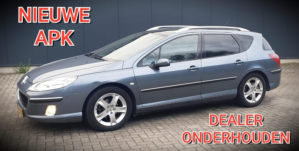Sublieme 407 SW 2.0 16V XS AUTOMAAT!! leer, xenon etc. 2005., 136 pk, Zwart, 4 cilinders, 1476 kg