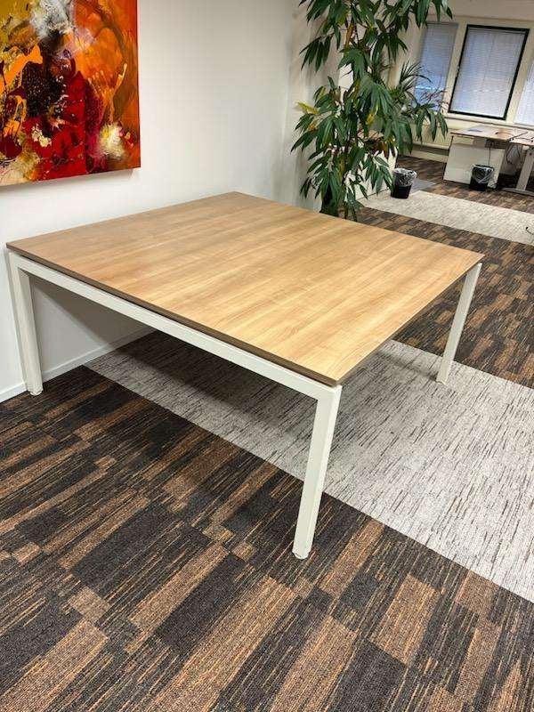 Degelijke bureautafel / vergadertafel wit havanna, VST, 180 cm, In hoogte verstelbaar, Ophalen of Verzenden
