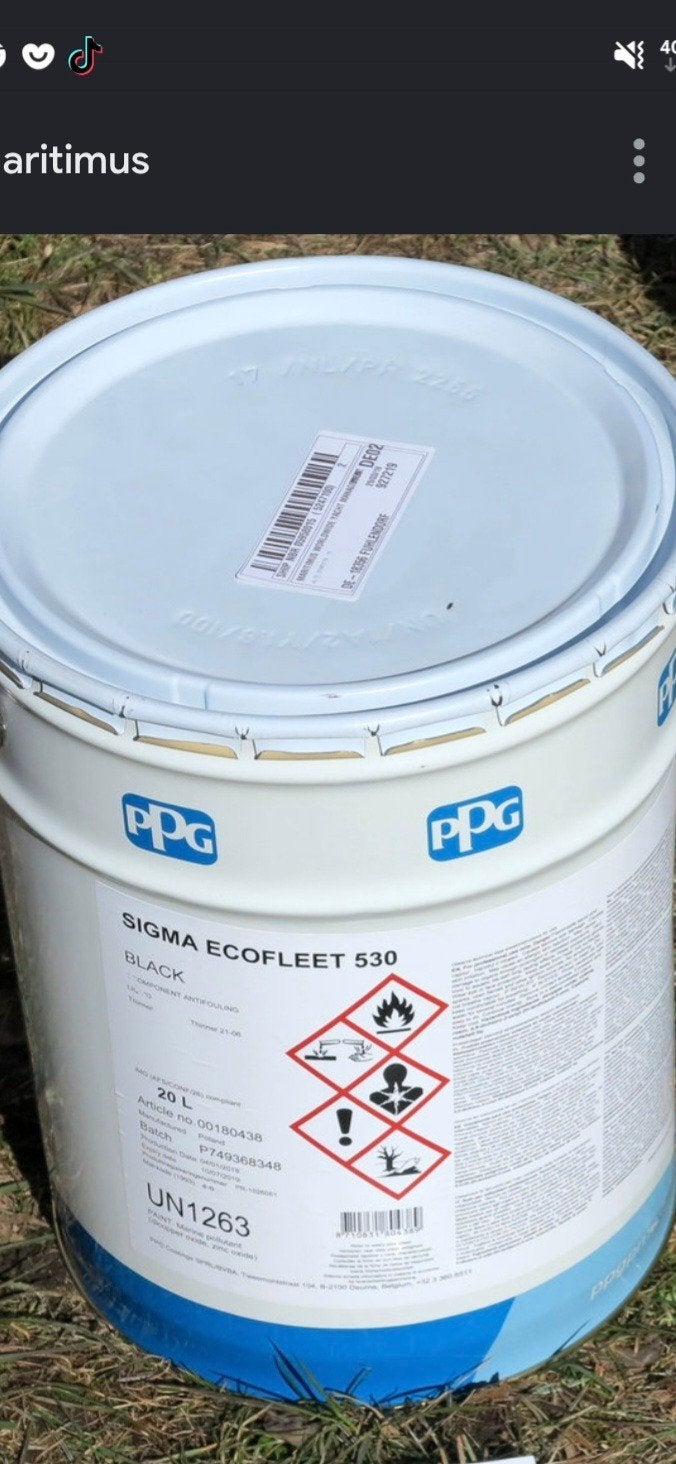 sigma ecofleet  antifouling zwart en blauw per 5 liter, Watersport en Boten, Ophalen, Nieuw, Verven