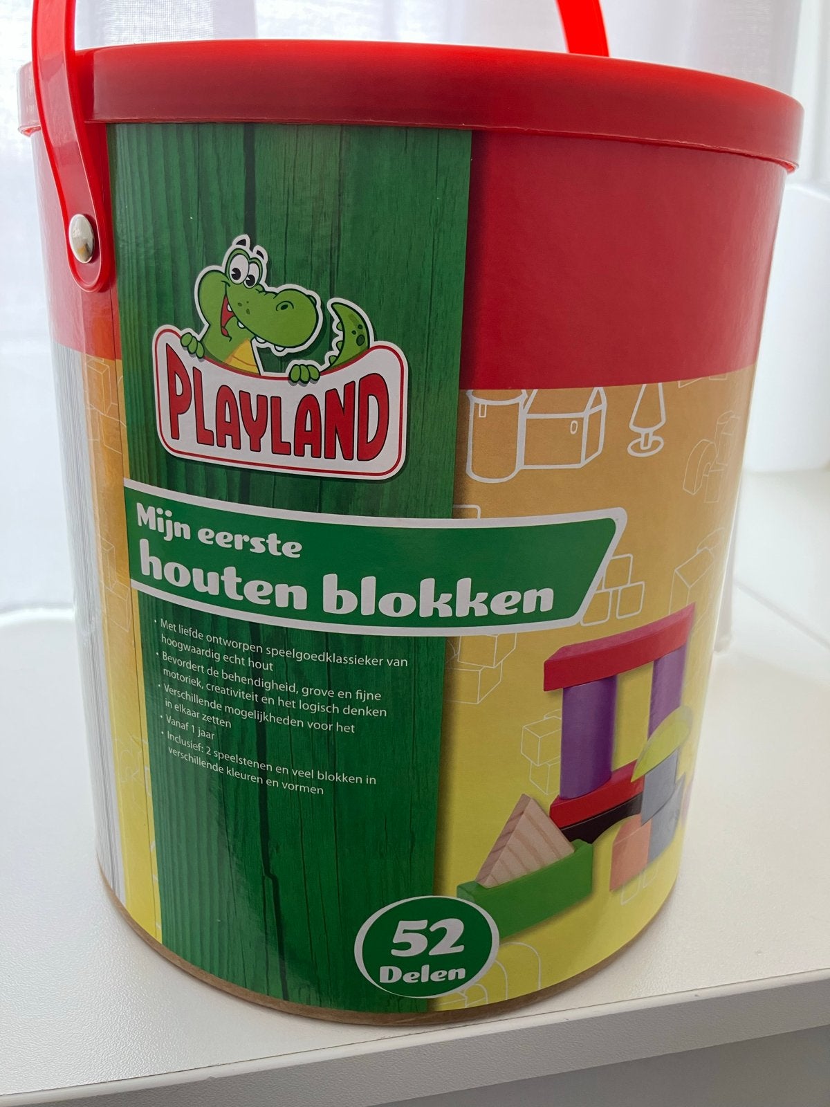 Playland Mijn eerste houten blokken - 52 delig, Ophalen, Zo goed als nieuw, Overige merken