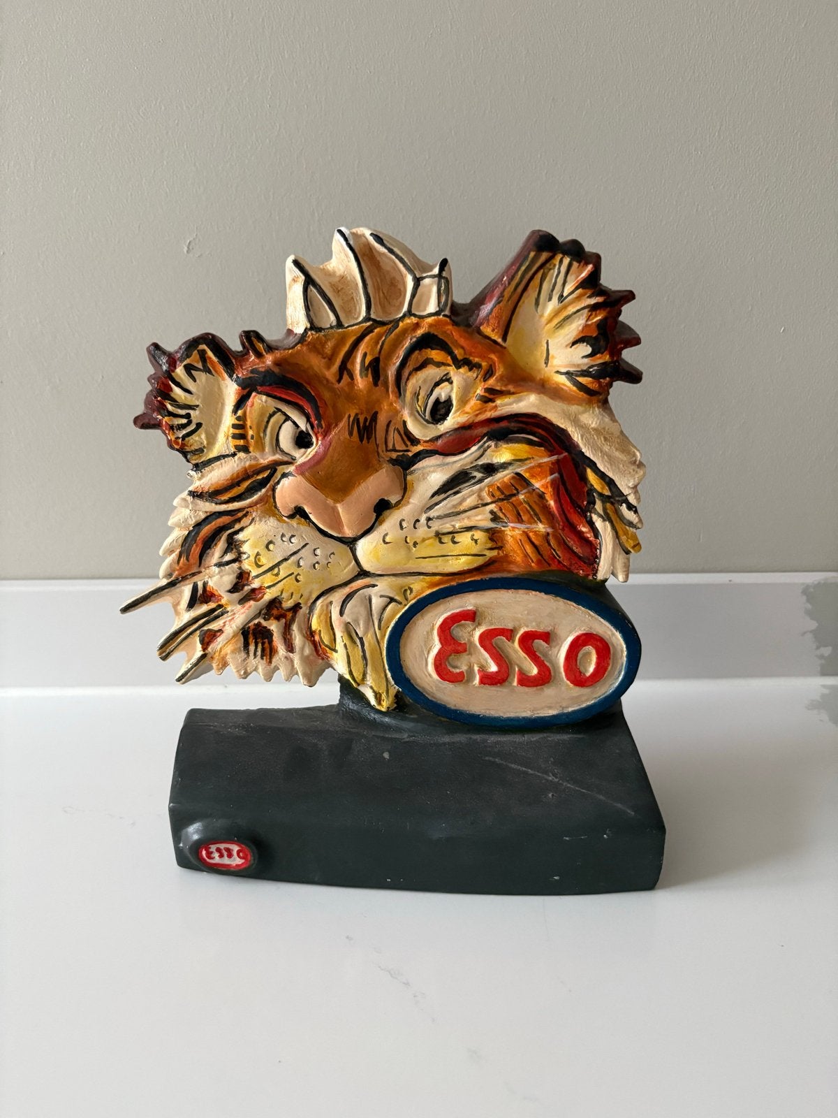 Vintage Esso Tijger 3D Reclamebeeld - Stop een Tijger in uw, Verzenden, Zo goed als nieuw, Reclamebord