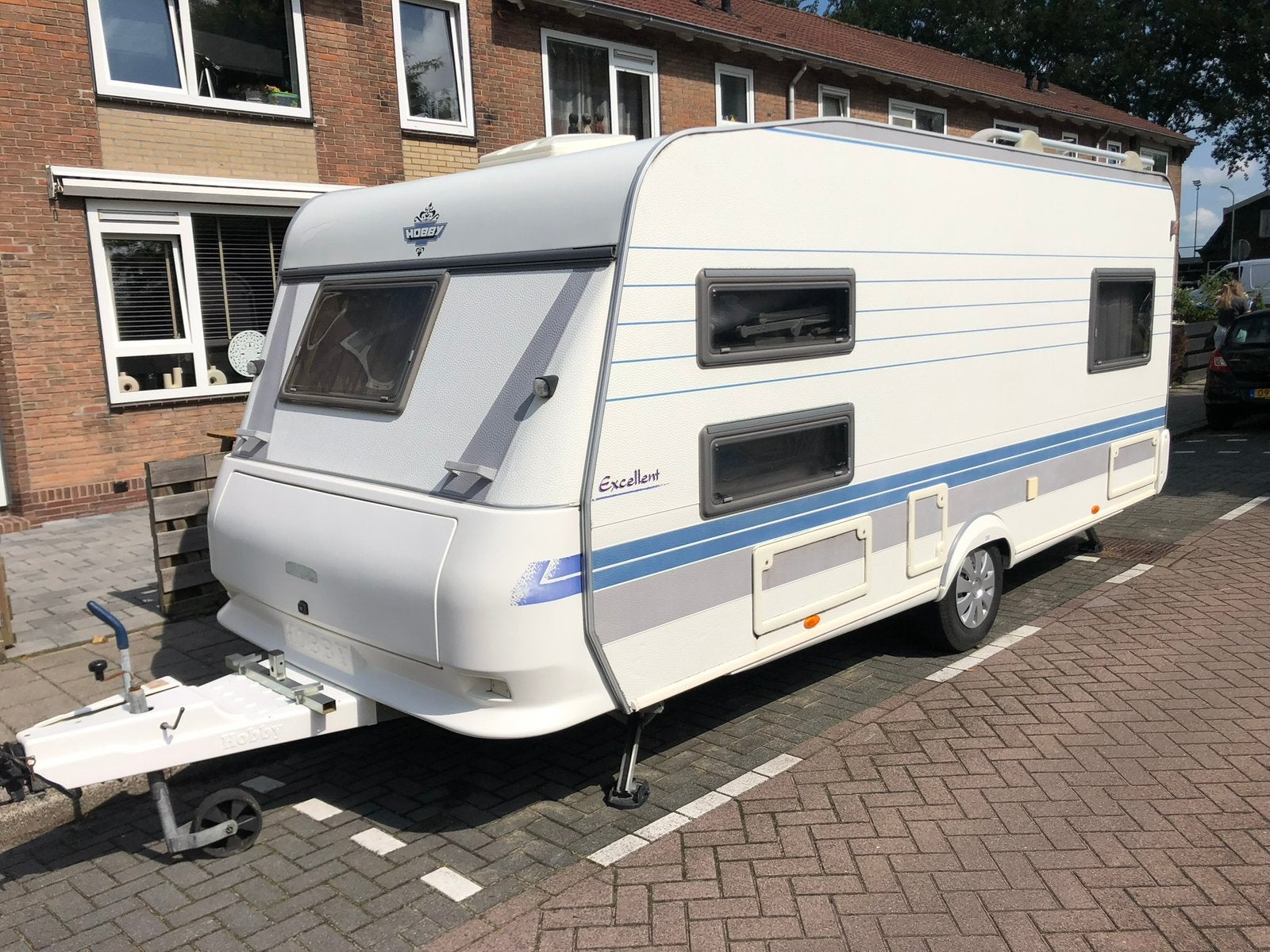 Hobby 495 uk excellent 6 persoons, Caravans en Kamperen, Caravans, Rondzit, Hobby, Schokbreker, Particulier