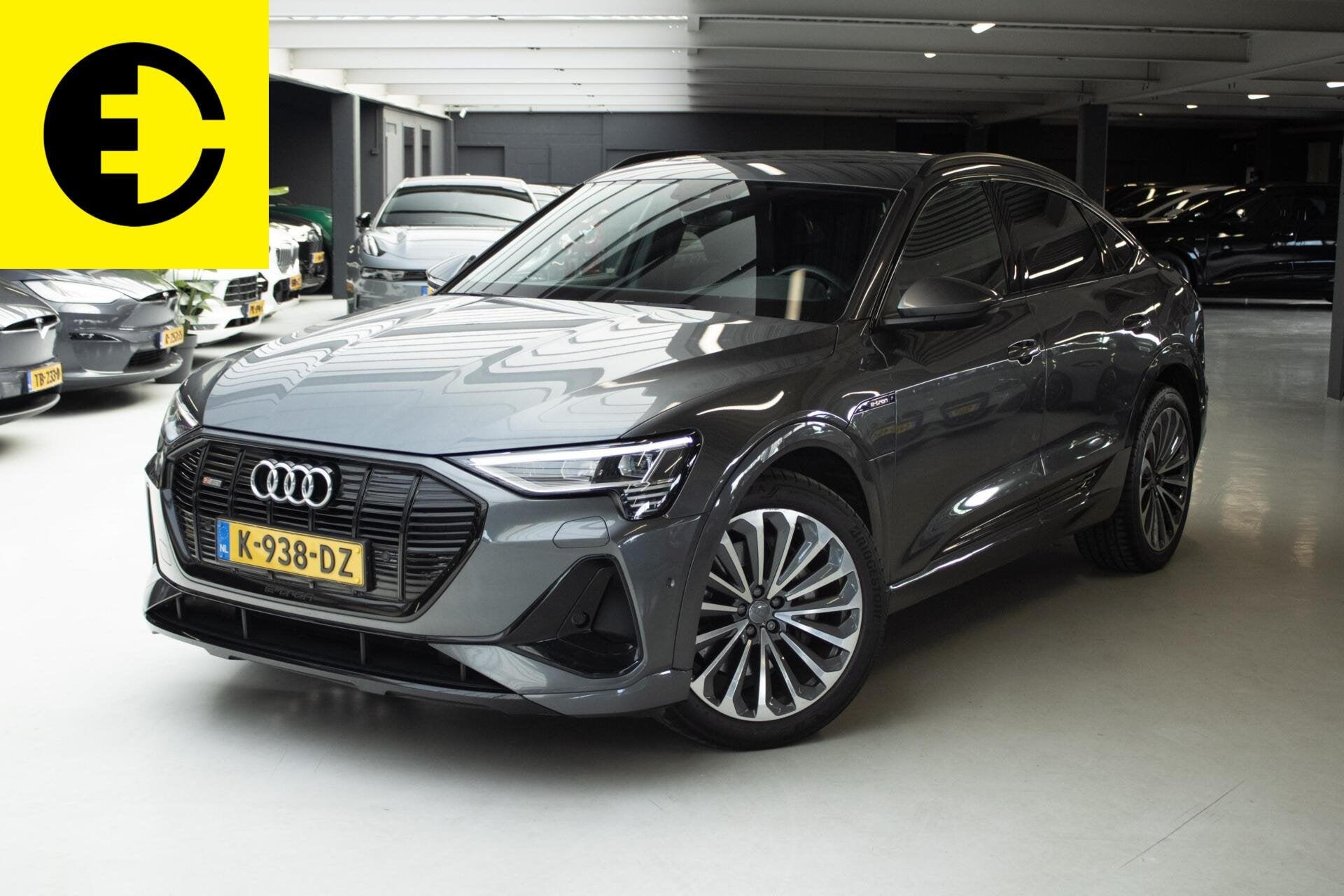 Audi e-tron Sportback 55 quattro edition 95 kWh | 94,4% SoH, Auto's, Automaat, 131 €/maand, Zwart, 95 kWh
