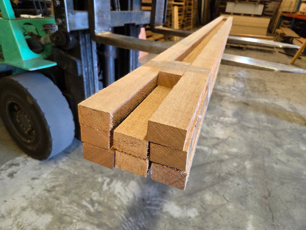 8 stuks Meranti 3.0x5.0  / 3.00 meter - nr: HP309, Ophalen, Palen, Nieuw, Hardhout