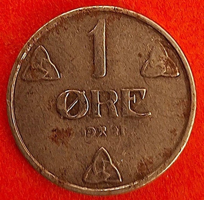 Noorwegen 1 Øre 1941 - WOII Bezettingsmunt, Ophalen of Verzenden, Overige landen, Losse munt