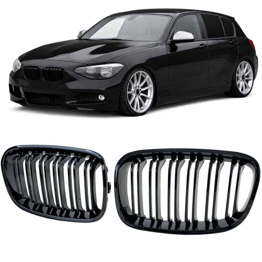 Grill Nieren Dubbele Spijl Zwart Voor Bmw 1 Serie F20 F21, Verzenden, Automotive Parts, A.parts@hotmail.nl, Trasmolenlaan 12 3447 GZ Woerden